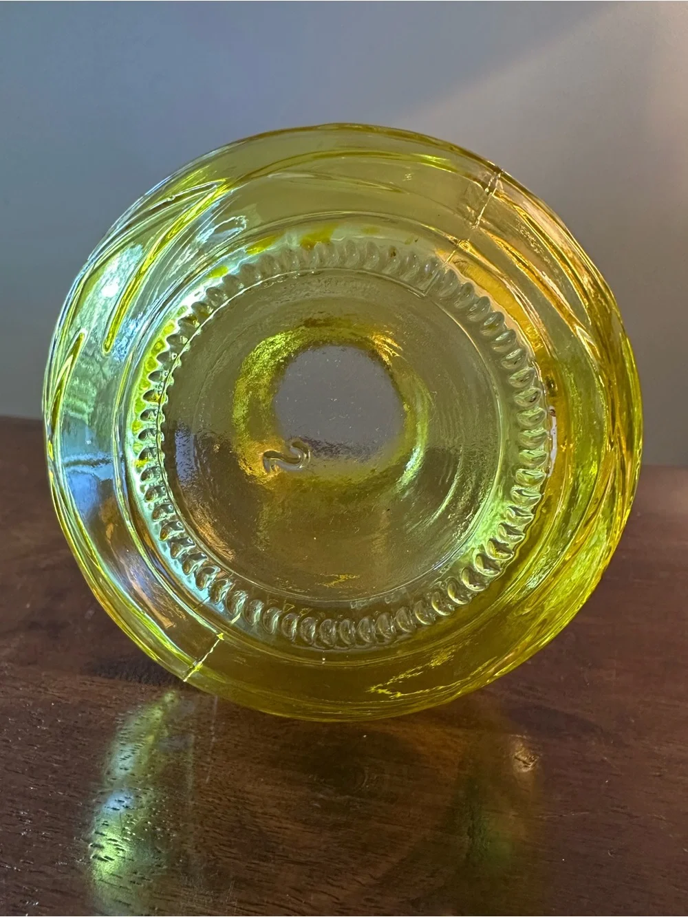 Yellow glass vase • unique